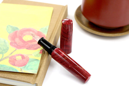 Goto Camellia White Red Glass Pen