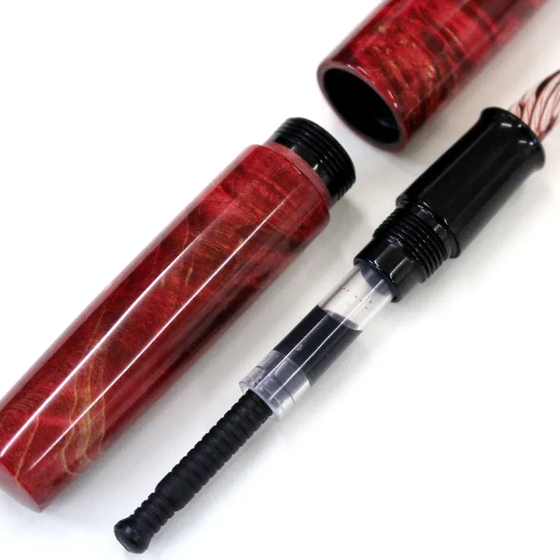 Goto Camellia White Red Glass Pen