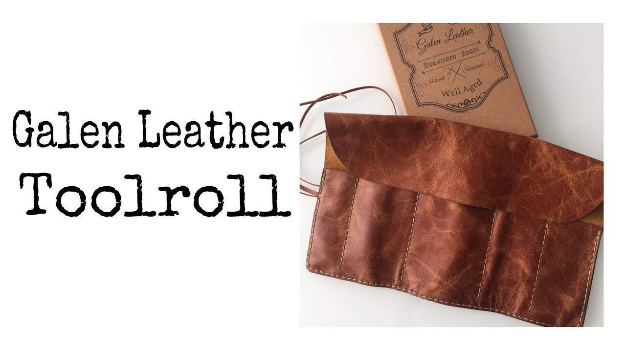 Personalized Leather Pen Roll - Brown