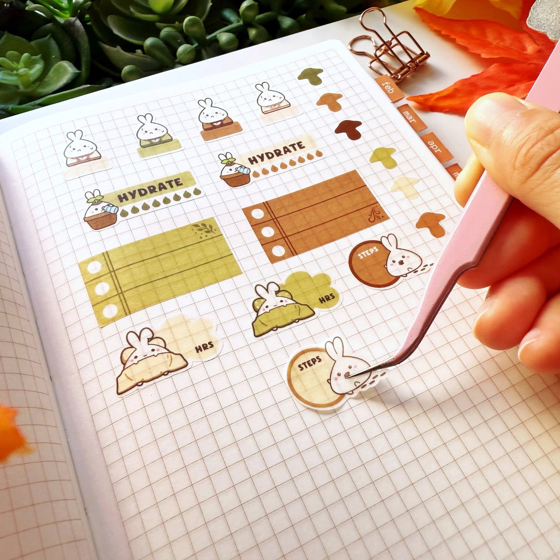 Washi Sticker - Lil' Healthy Habits (Forest Color)