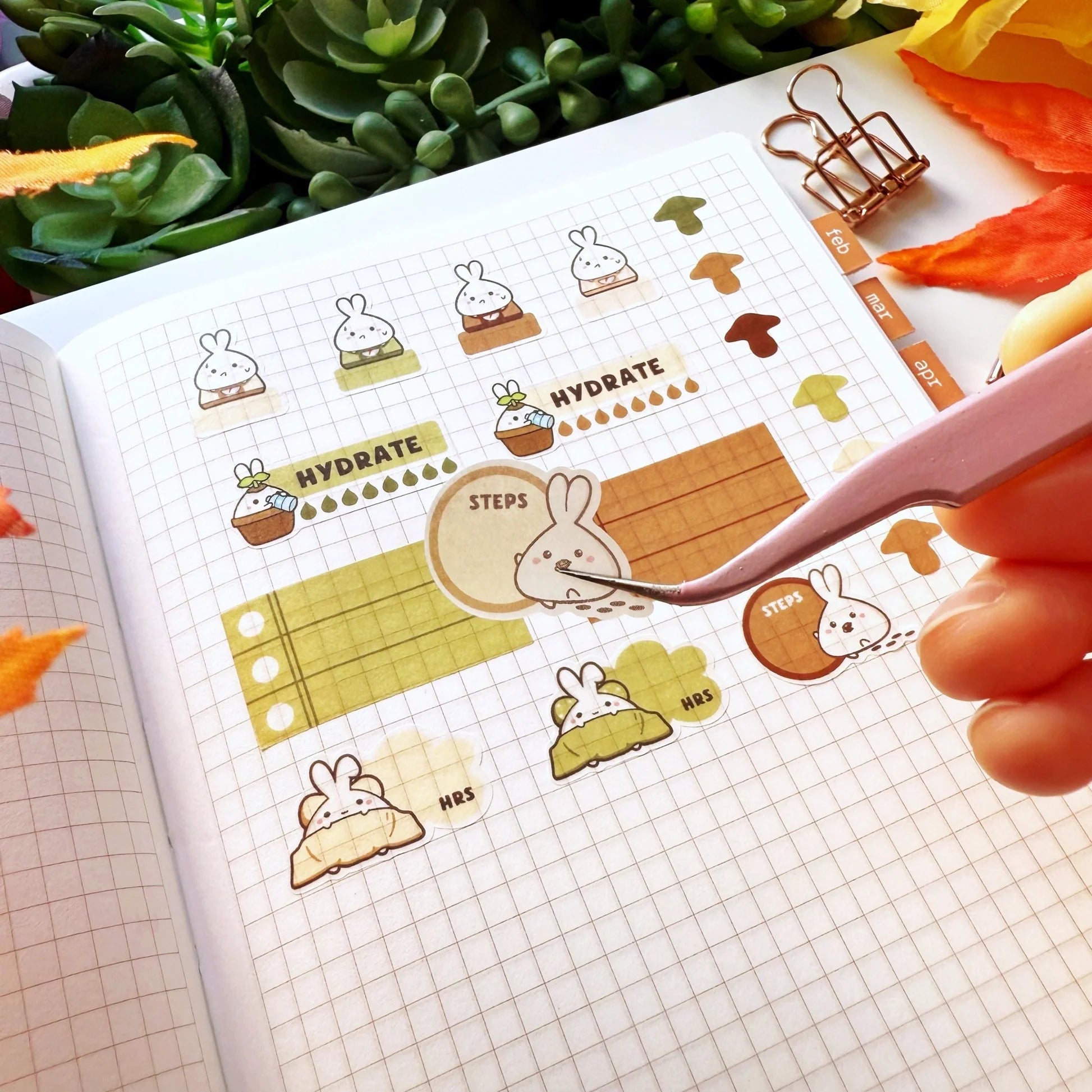 Washi Sticker - Lil' Healthy Habits (Forest Color)