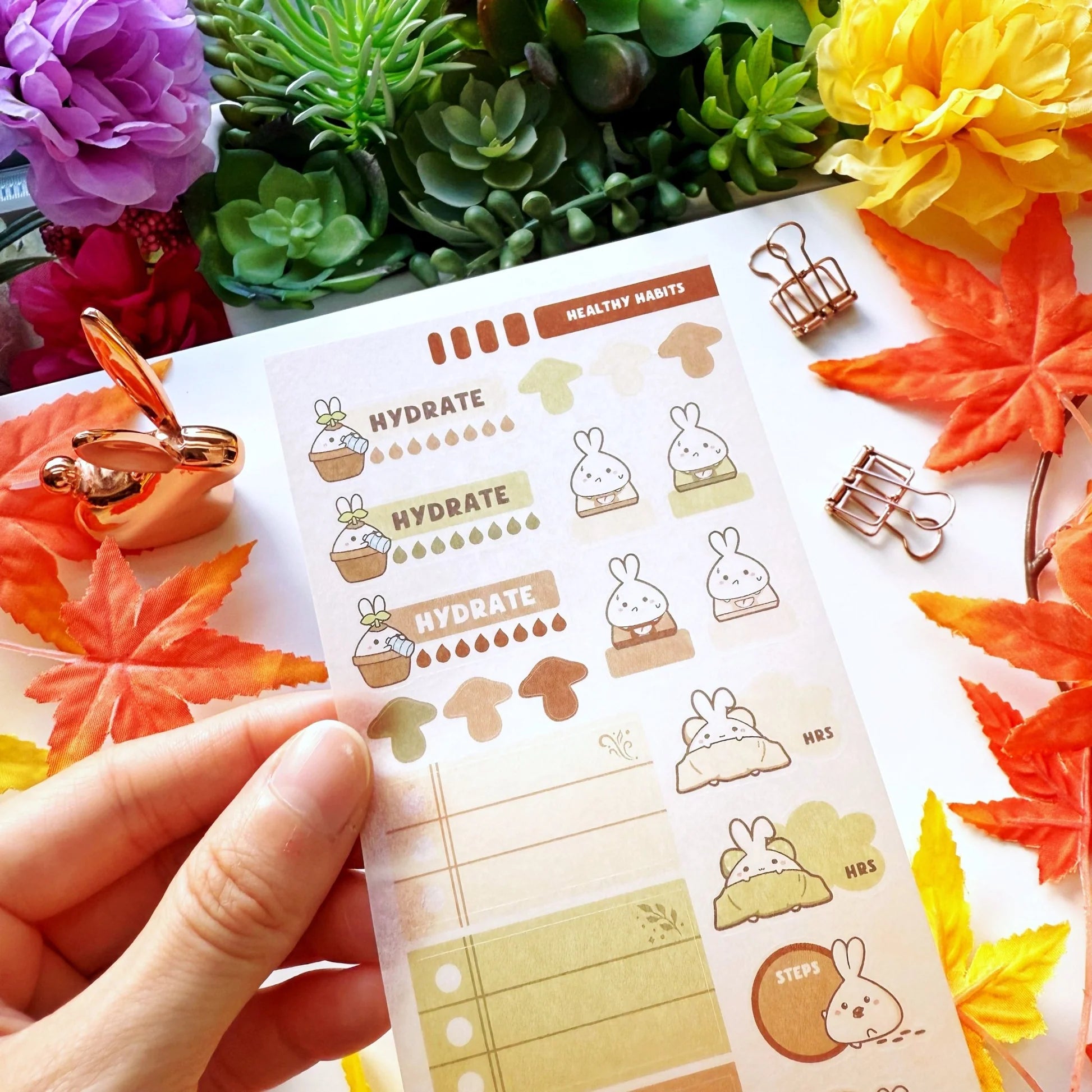 Washi Sticker - Lil' Healthy Habits (Forest Color)