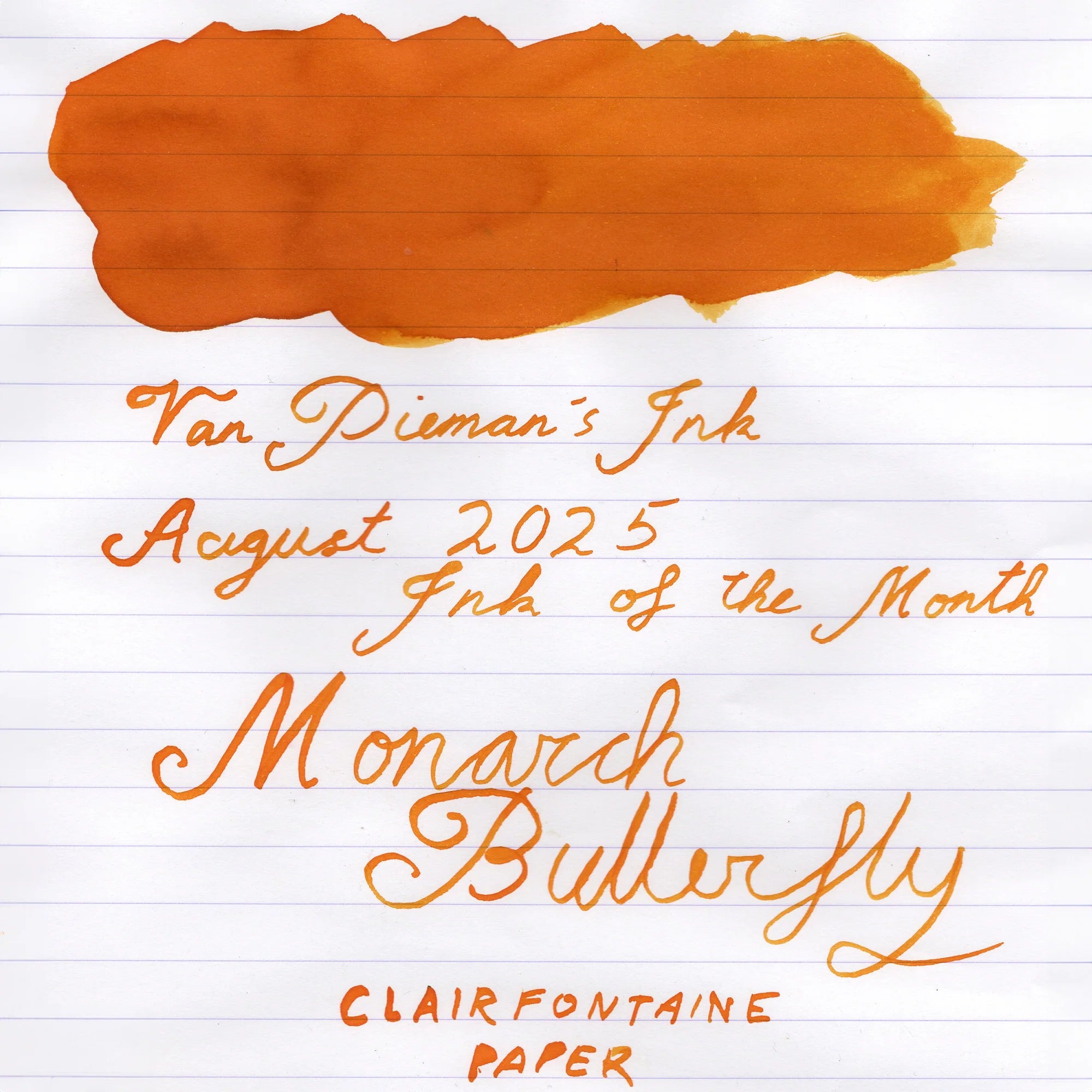 Van Dieman's Inks 2025 August - Monarch Butterfly