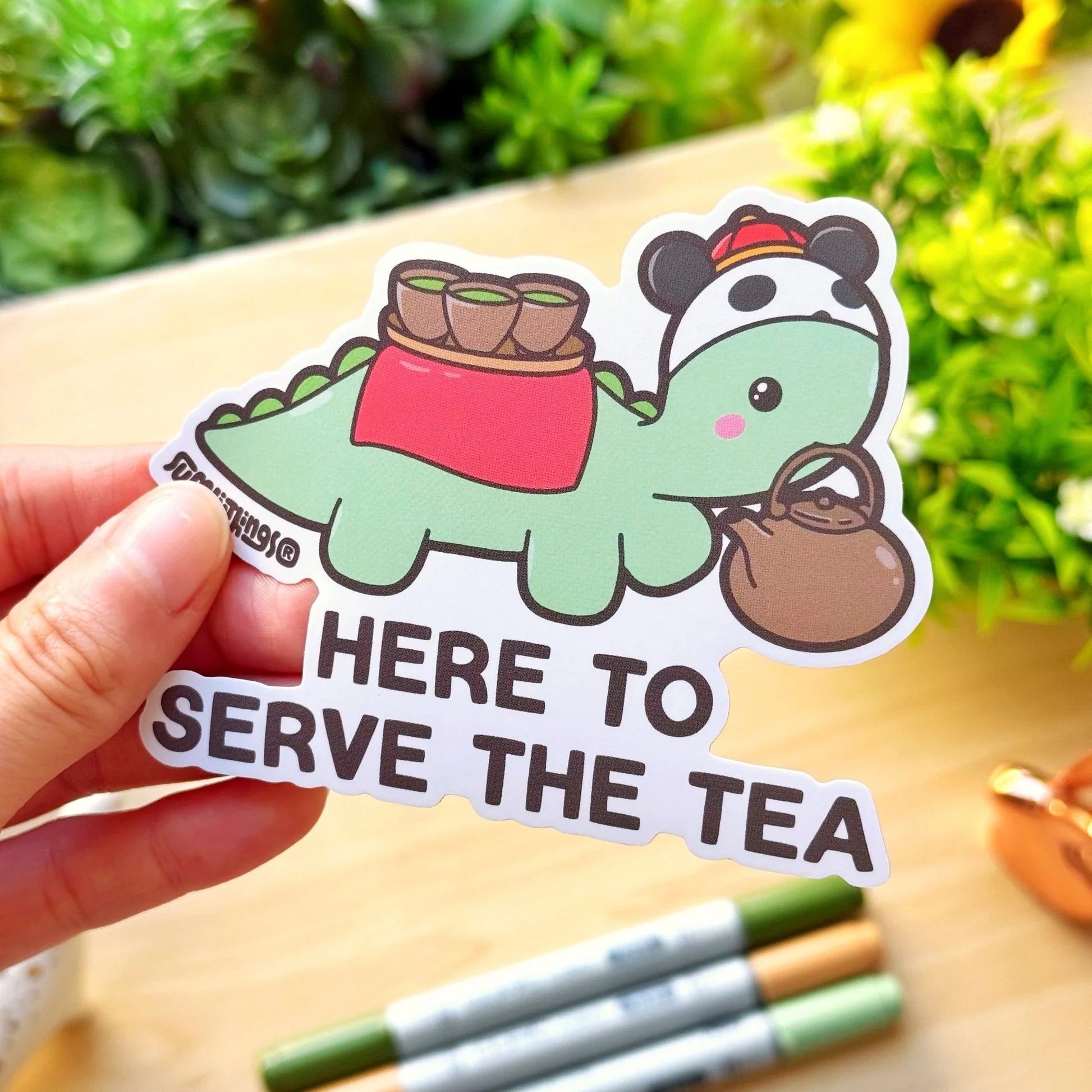 Vinyl Sticker - Here To Serve the Tea