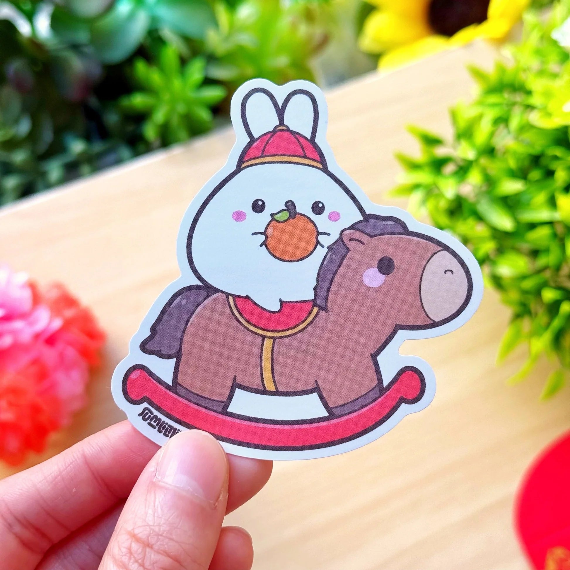 Vinyl Sticker - Lil with Rocking Horse