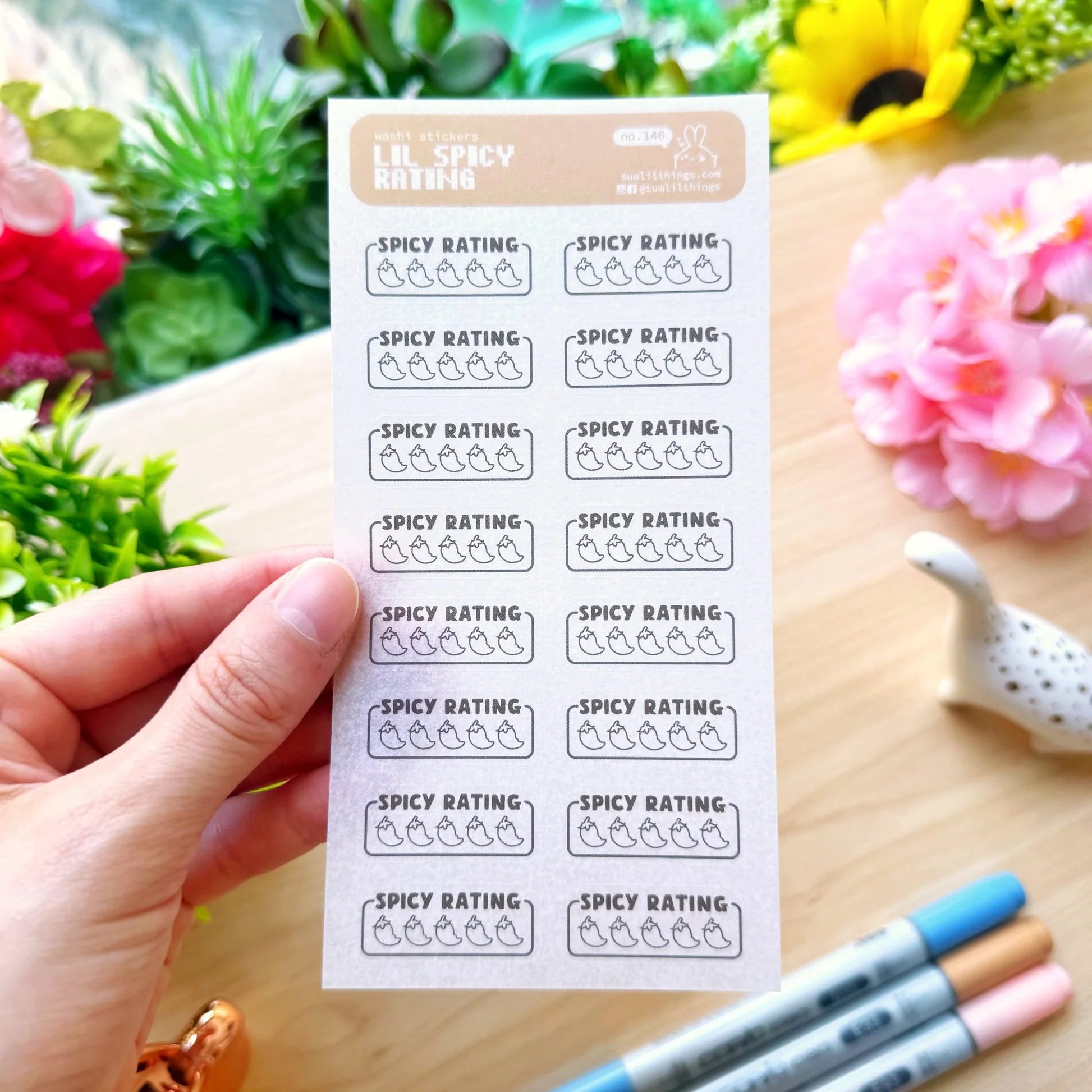 Washi Sticker - Lil' Spicy Rating
