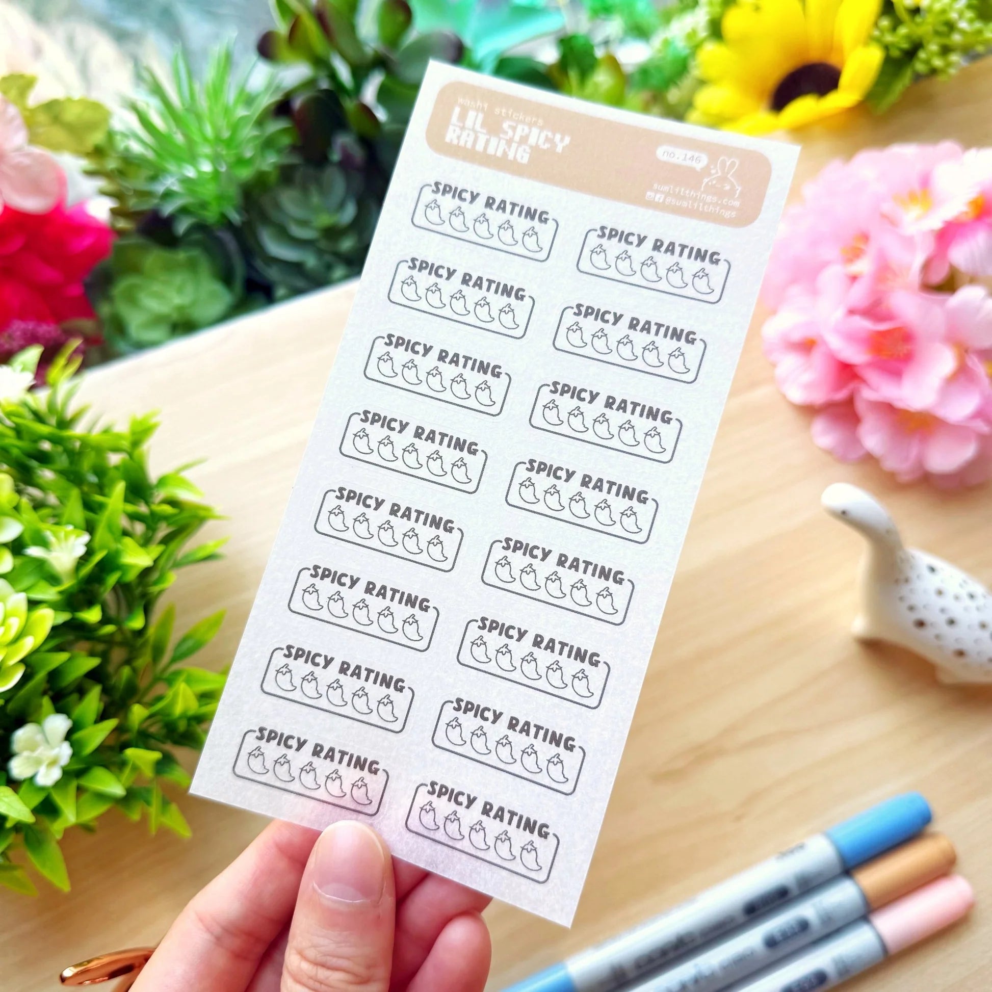 Washi Sticker - Lil' Spicy Rating