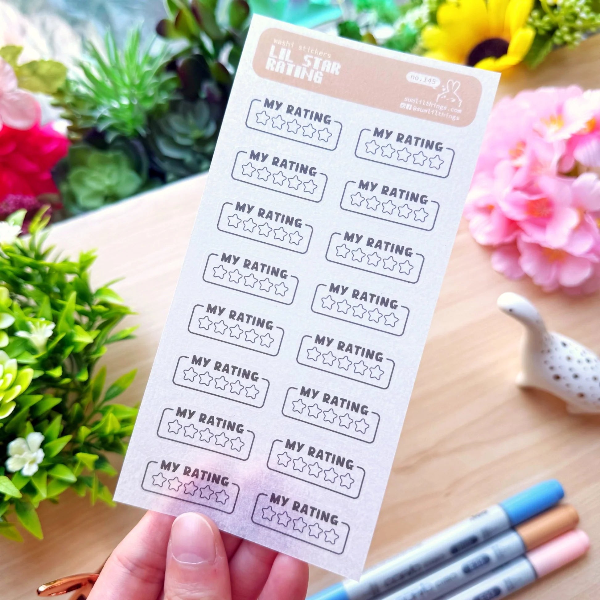 Washi Sticker - Lil' Star Rating