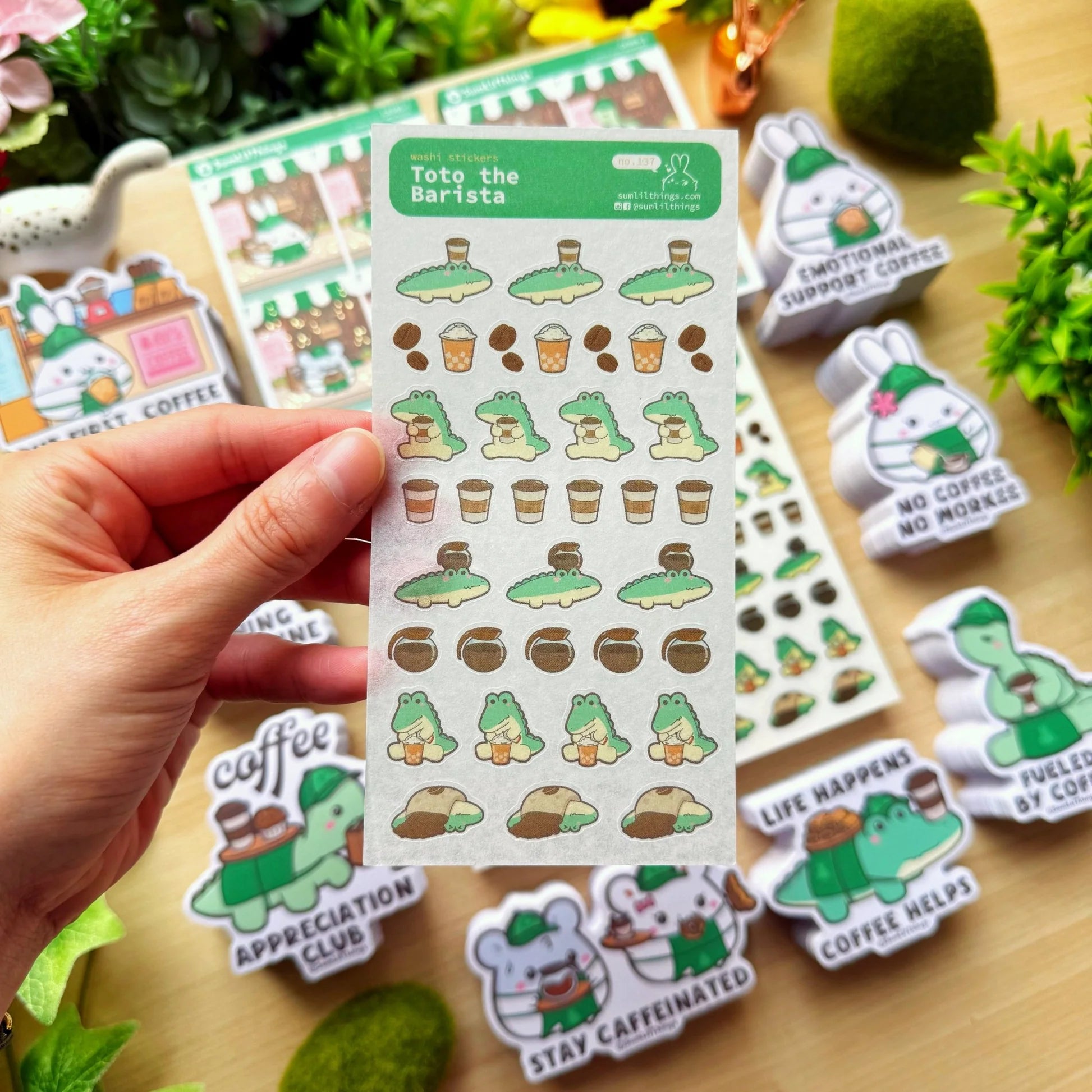 Washi Sticker - Toto the Barista