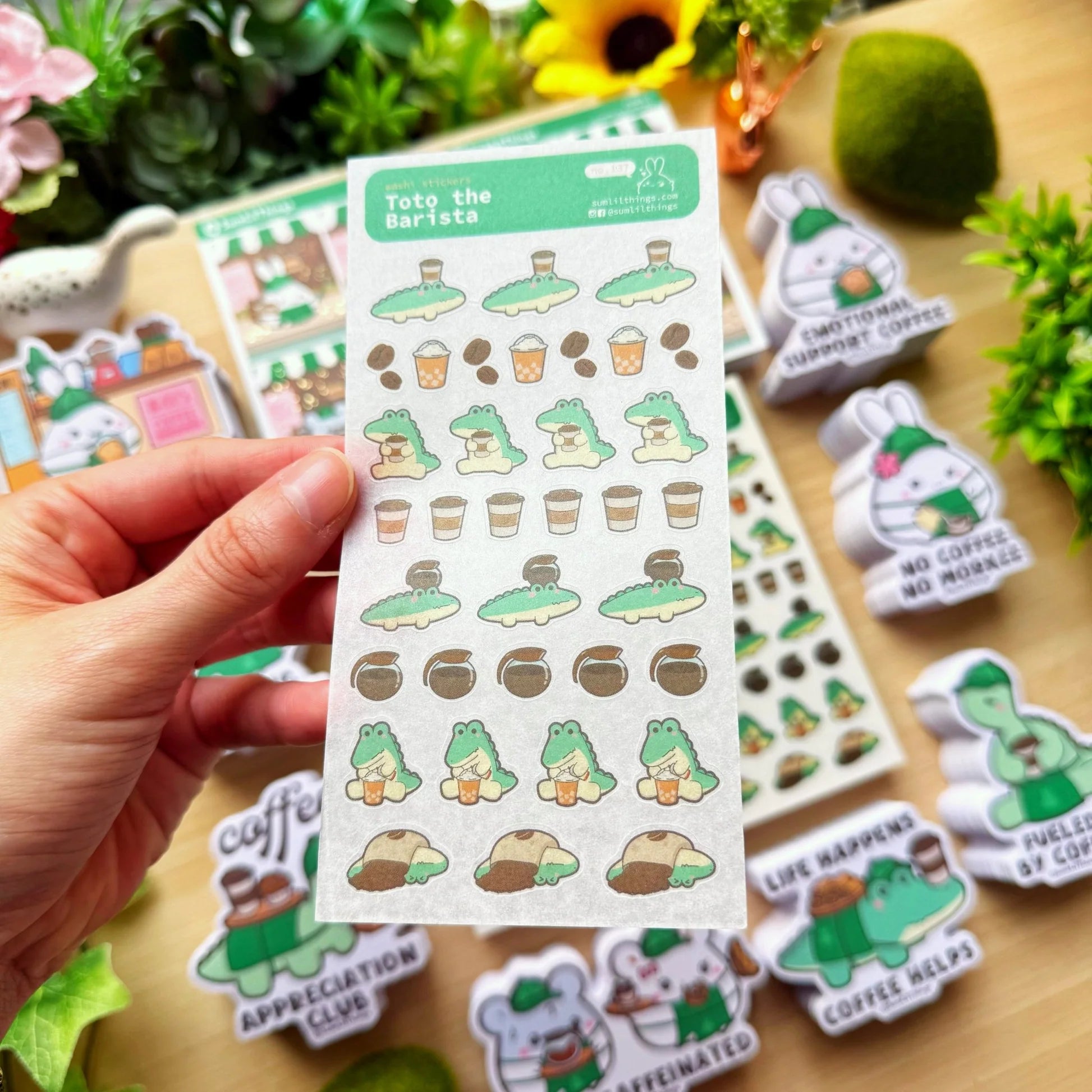 Washi Sticker - Toto the Barista
