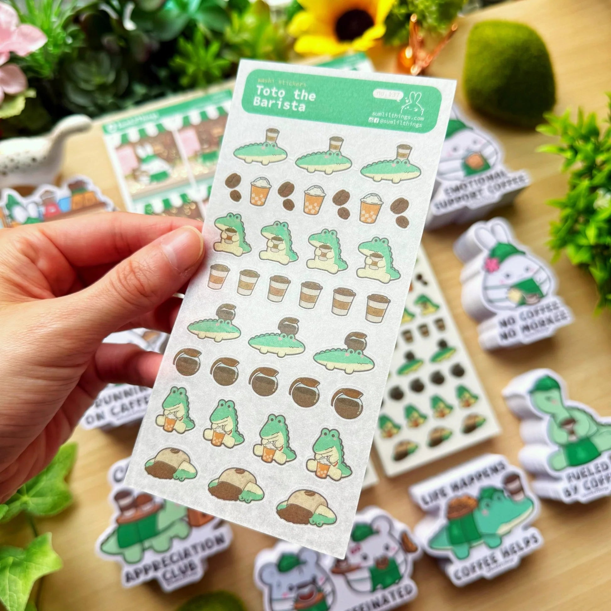 Washi Sticker - Toto the Barista